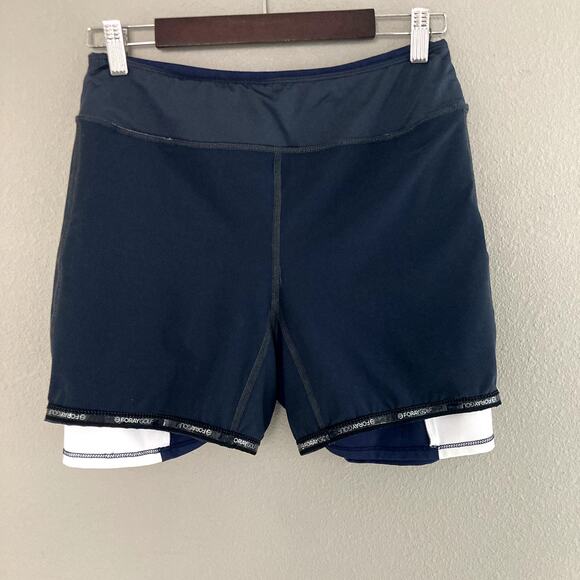 Foray Golf Color Blocked Side Panel 15.5" Skort - Navy Blue White - Medium - Picture 9 of 10